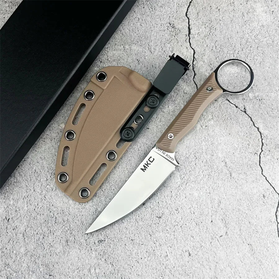 MKC Fixed Blade Knife Outdoor Camping Survival Tool with Kydex Sheath