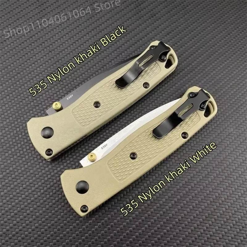 BM 535 Bugout Folding Knife Grivory Handle Ultra-Light EDC Outdoor