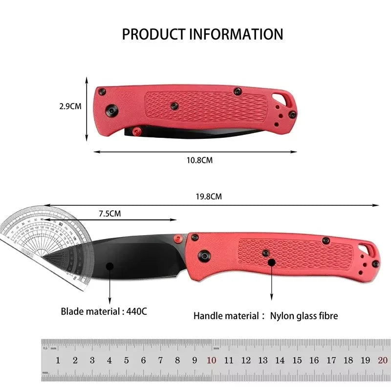 BM 535 Bugout Folding Knife Grivory Handle Ultra-Light EDC Outdoor