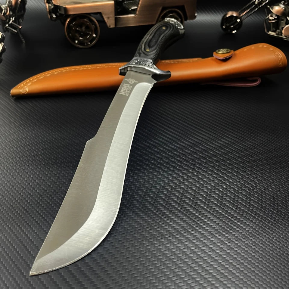 High Hardness Outdoor Fixed Blade Knife Wood Handle with Sheath