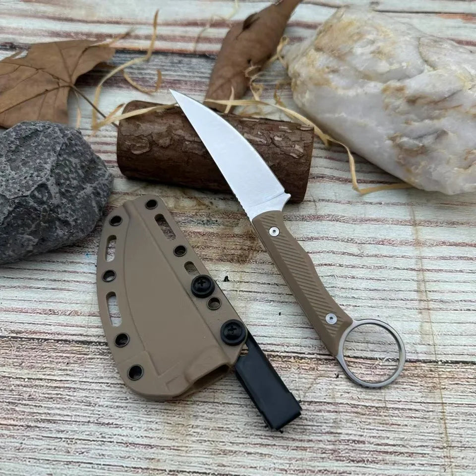 MKC Ultra-Light Straight Knife, Nylon-Fiberglass Handle, Outdoor Tactical