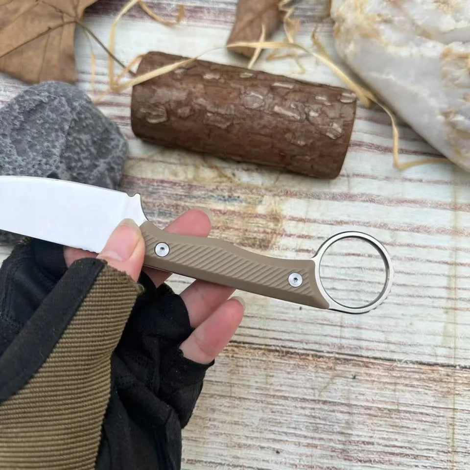 MKC Ultra-Light Straight Knife, Nylon-Fiberglass Handle, Outdoor Tactical