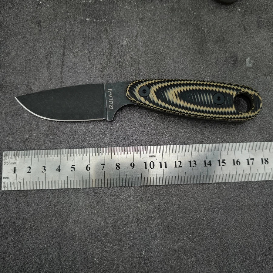 Izula Style Fixed Blade Knife D2 G10 Handle Outdoor Tactical Sheath Knife
