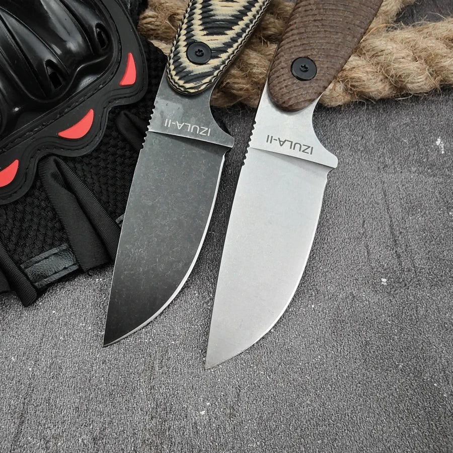Izula Style Fixed Blade Knife D2 G10 Handle Outdoor Tactical Sheath Knife