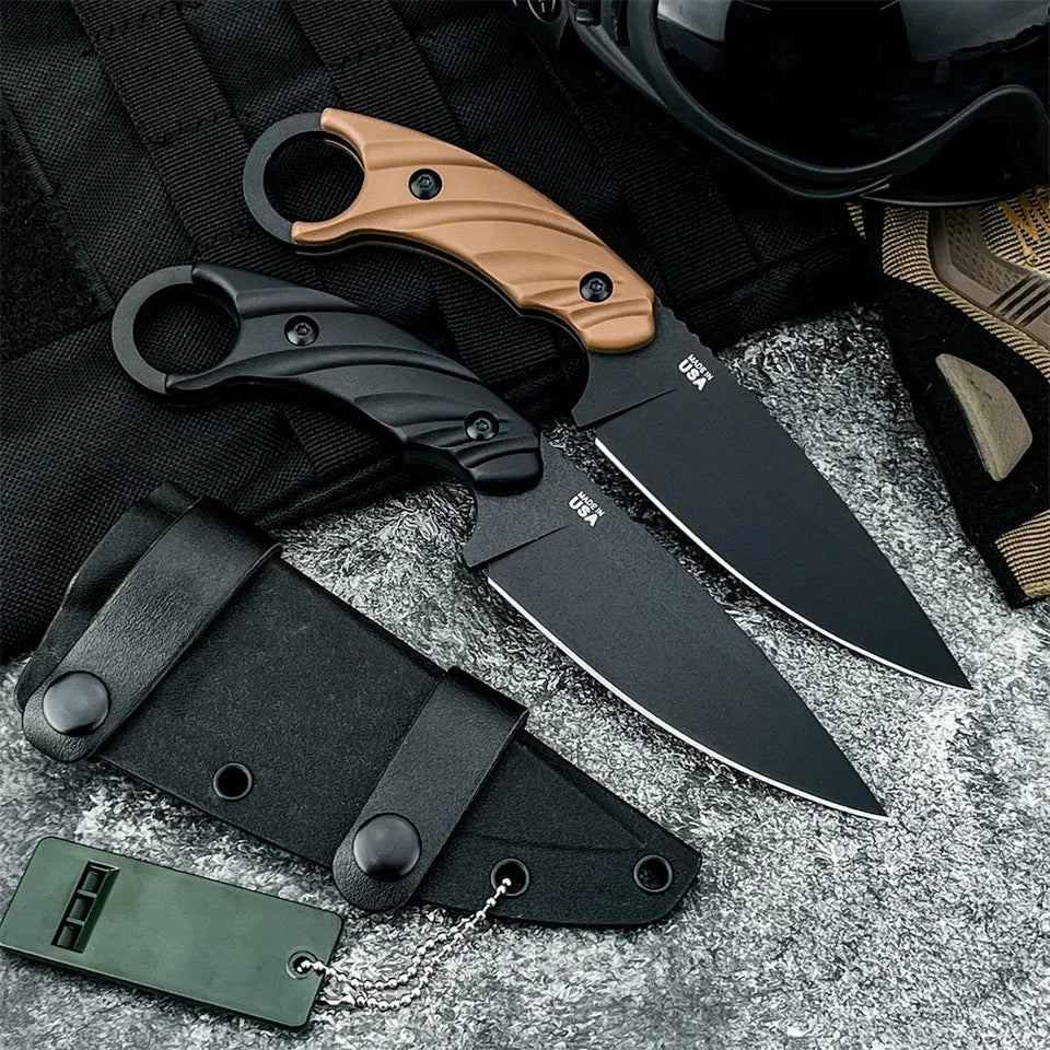 C.U.T. Fixed Blade Knife with Kydex Sheath Outdoor Survival Utility Tool