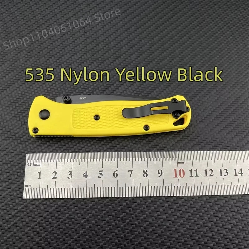 BM 535 Bugout Folding Knife Grivory Handle Ultra-Light EDC Outdoor