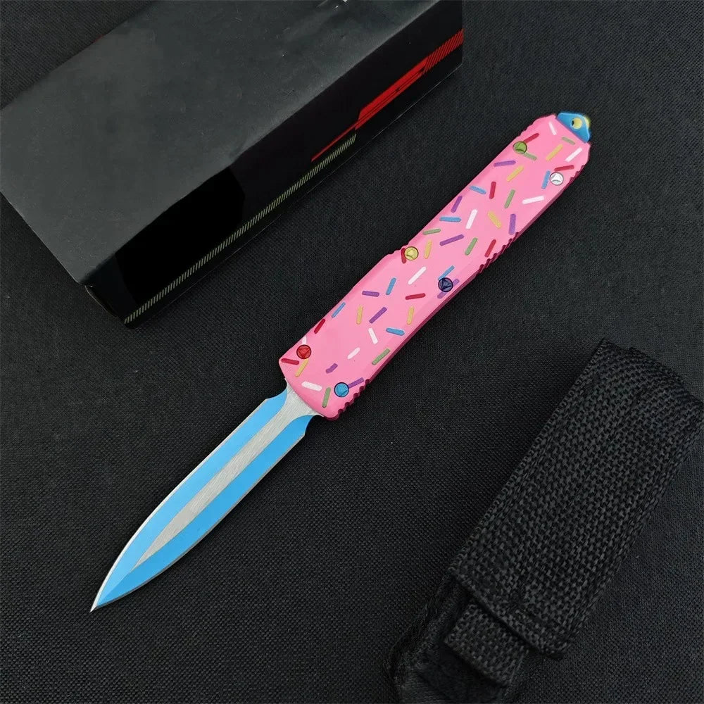UT85 Pocket Knife D2 Blade Aluminum Handle Outdoor Camping EDC Tool