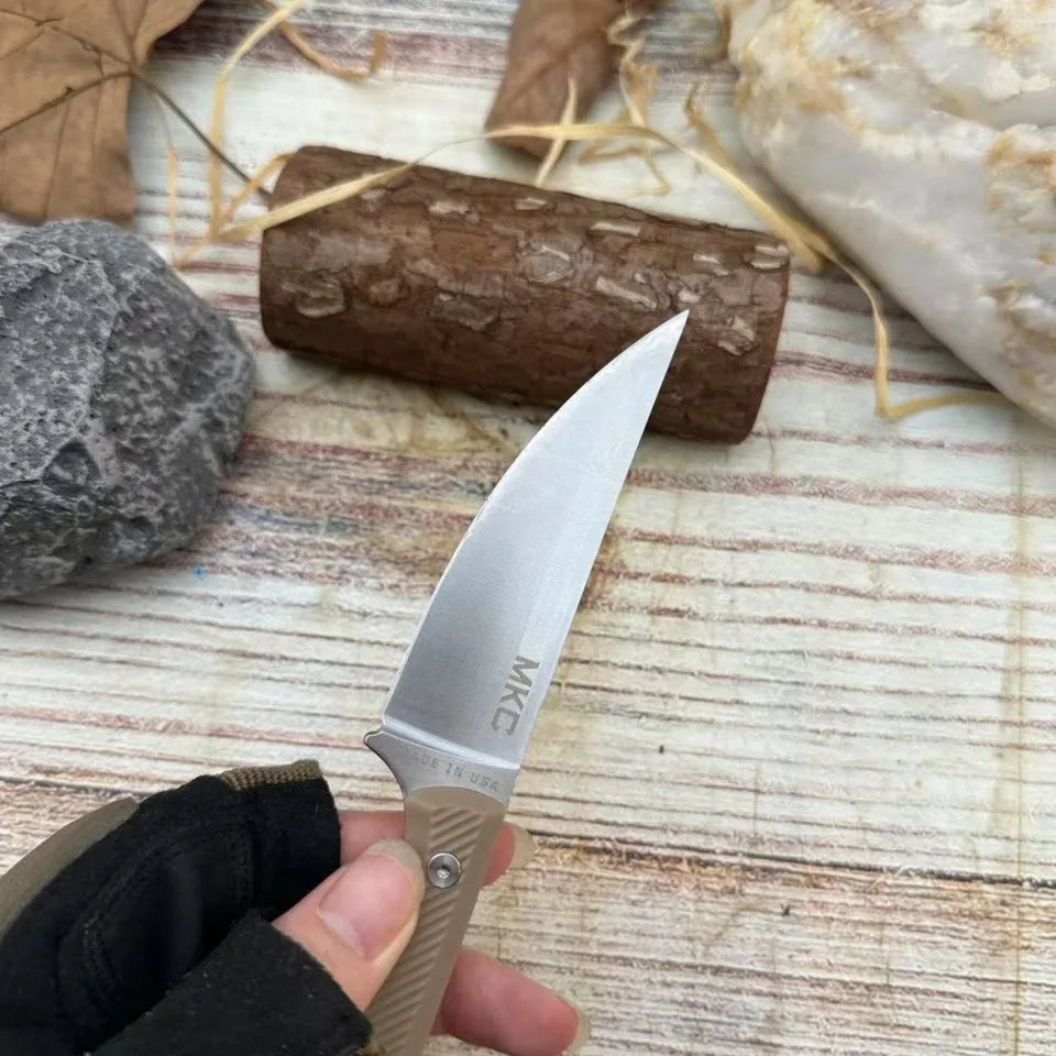 MKC Ultra-Light Straight Knife, Nylon-Fiberglass Handle, Outdoor Tactical