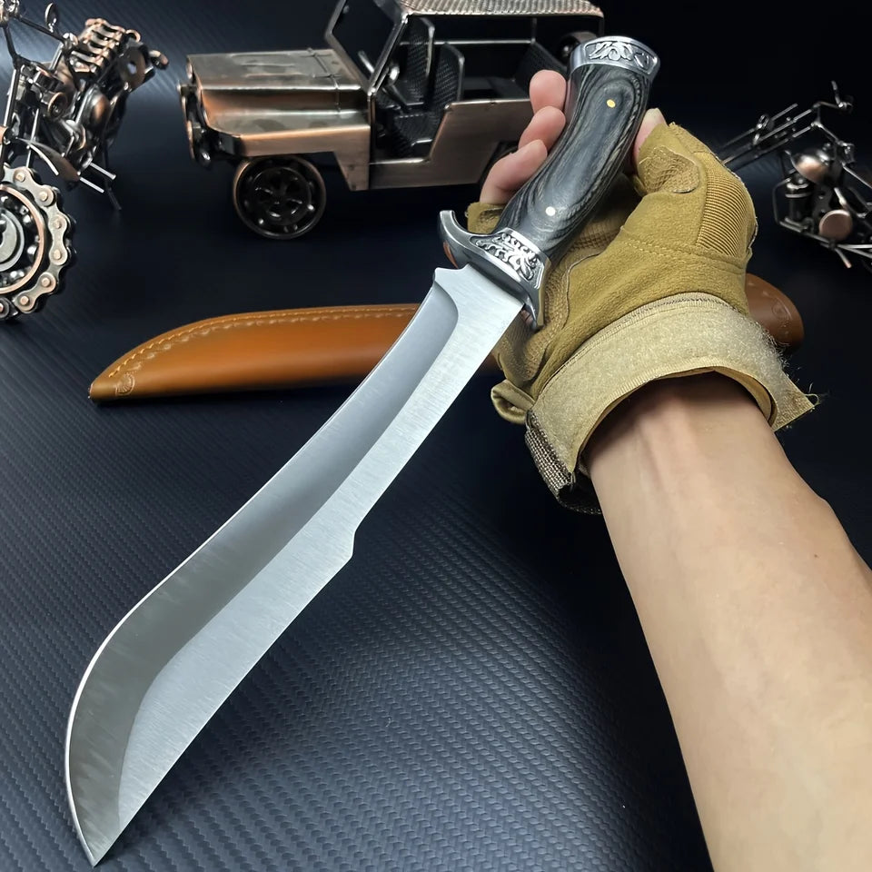 High Hardness Outdoor Fixed Blade Knife Wood Handle with Sheath