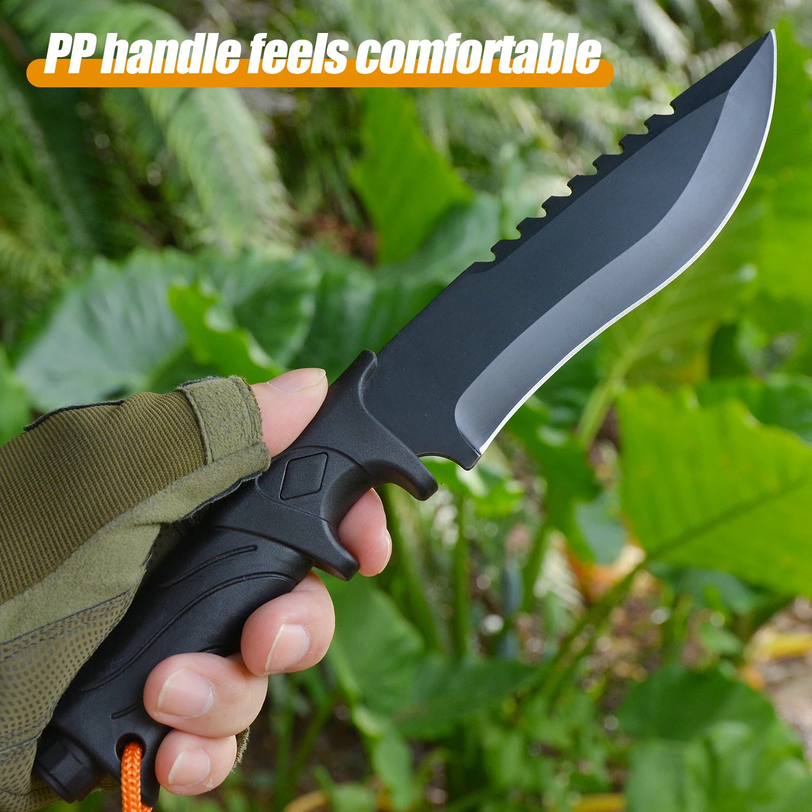 Large Handmade Damascus Fixed Blade Knife with Wood Handle & Sheath