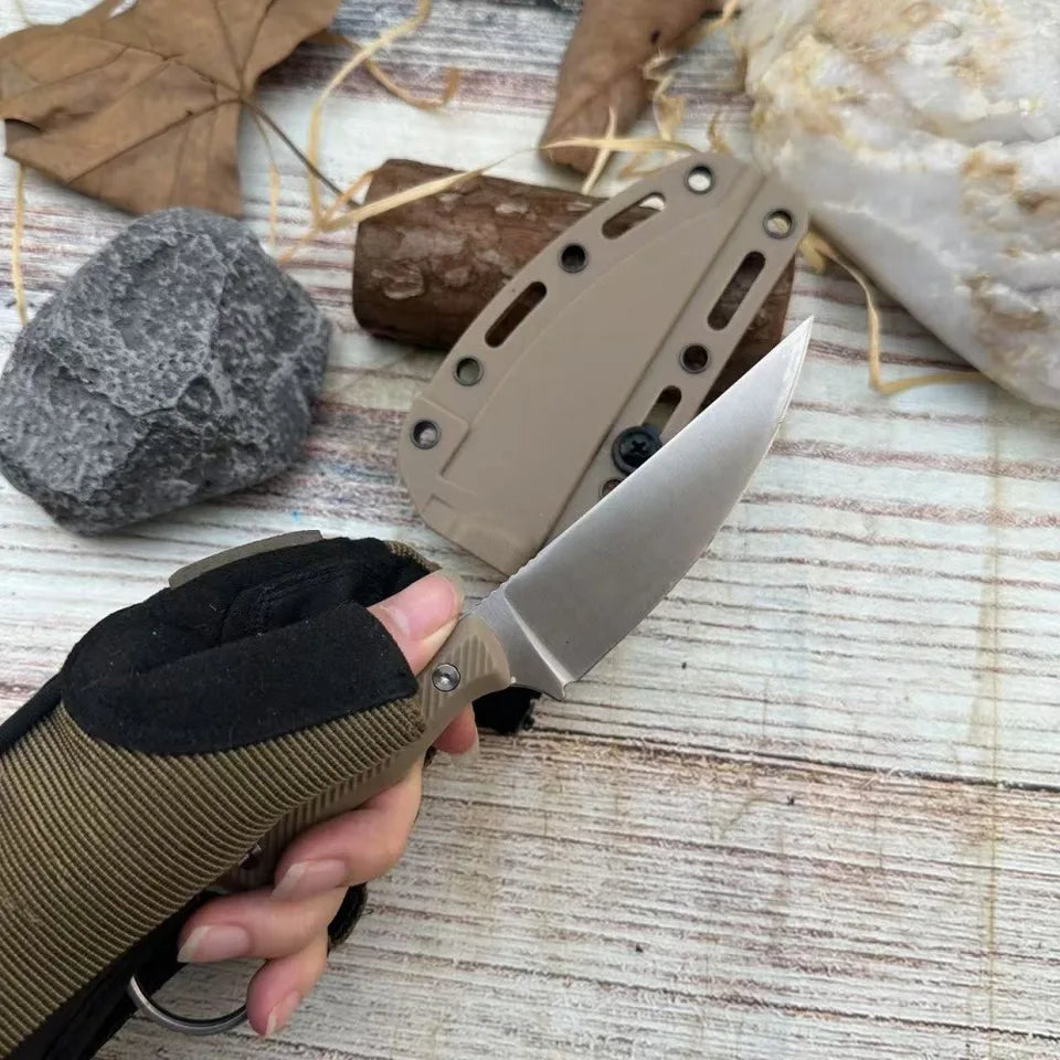 MKC Ultra-Light Straight Knife, Nylon-Fiberglass Handle, Outdoor Tactical