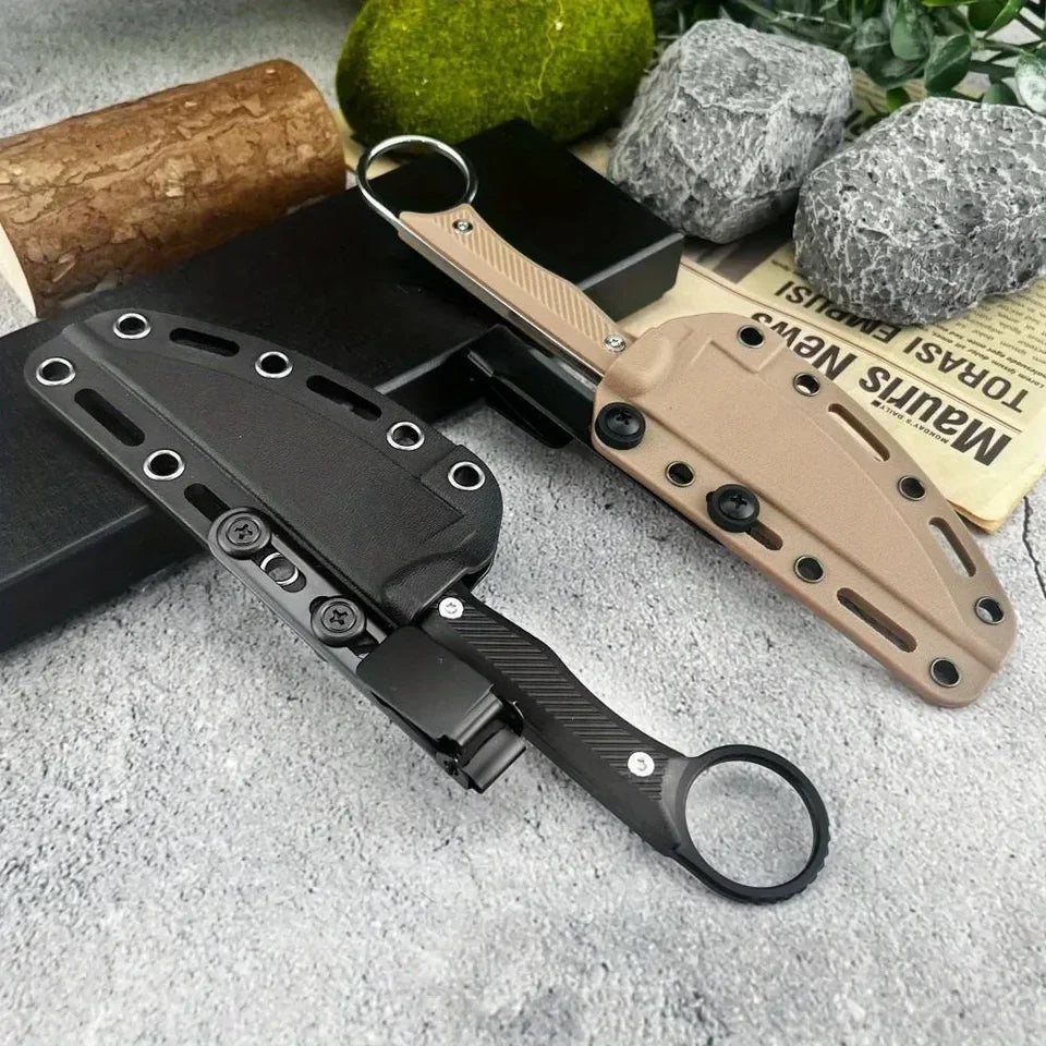 MKC Fixed Blade Knife Outdoor Camping Survival Tool with Kydex Sheath