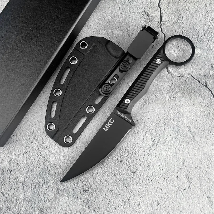 MKC Fixed Blade Knife Outdoor Camping Survival Tool with Kydex Sheath