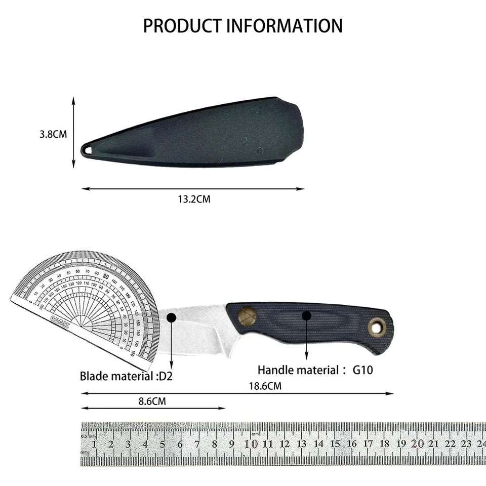 BM 203BT D2 Steel Fixed Blade Knife G10 Handle Outdoor Camping Tool