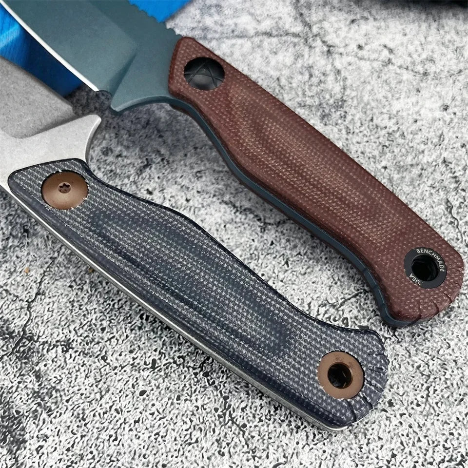 BM 203BT D2 Steel Fixed Blade Knife G10 Handle Outdoor Camping Tool