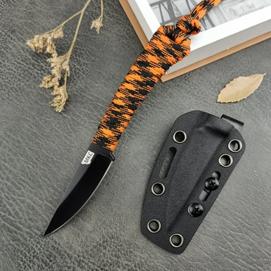 MKC Ultra-Light Straight Knife, Nylon-Fiberglass Handle, Outdoor Tactical