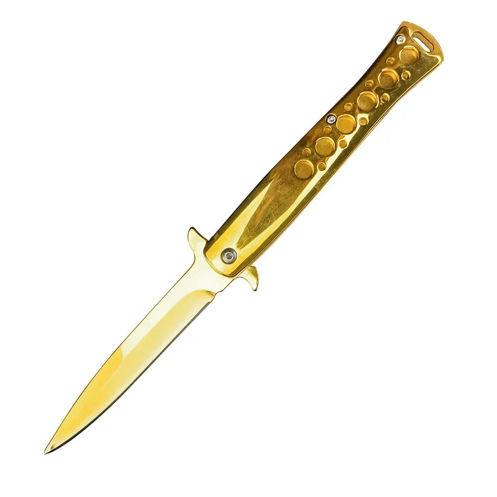 Golden M10 Folding Knife 440C Blade Tactical EDC Camping Pocket Knife