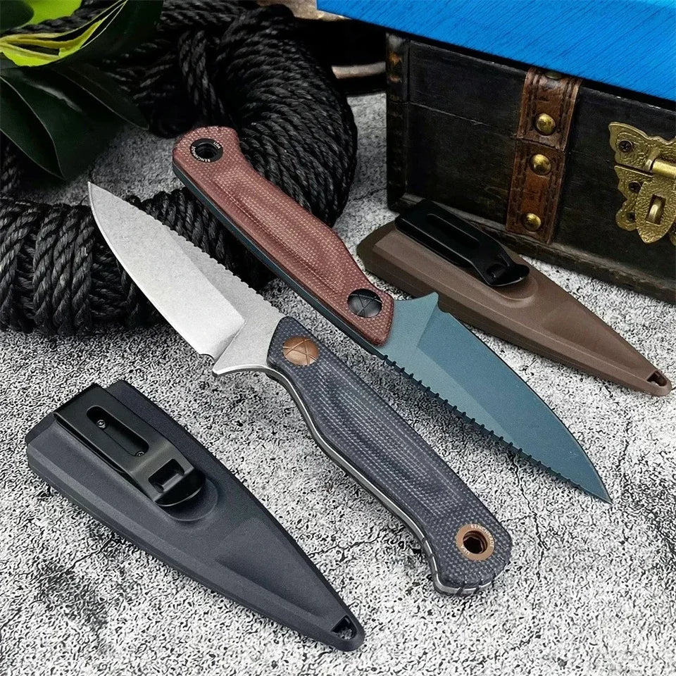 BM 203BT D2 Steel Fixed Blade Knife G10 Handle Outdoor Camping Tool