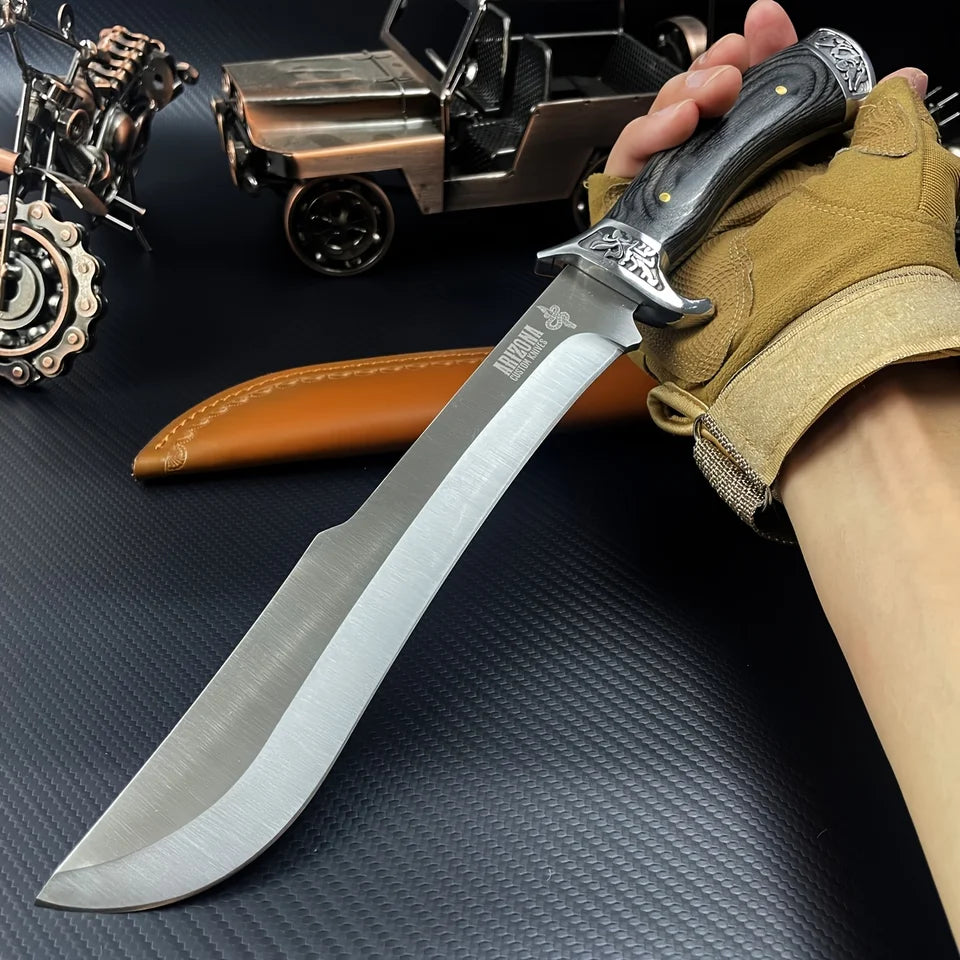High Hardness Outdoor Fixed Blade Knife Wood Handle with Sheath