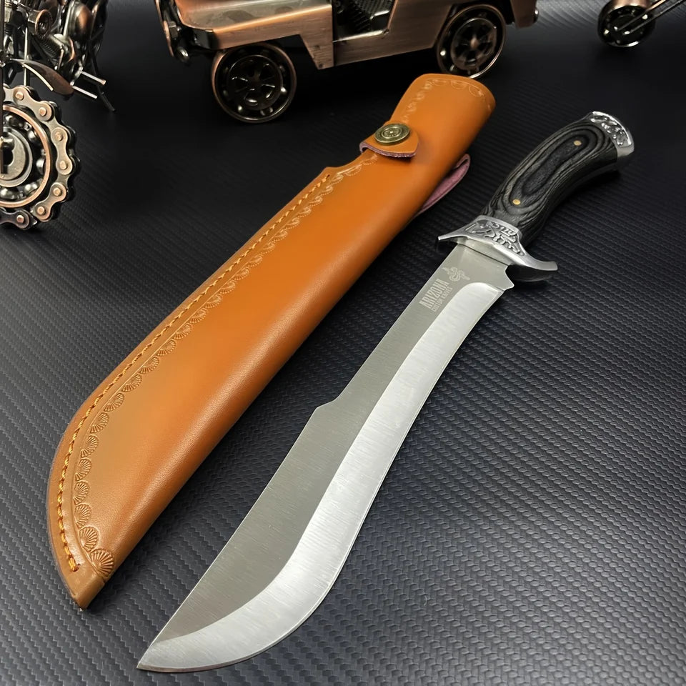 High Hardness Outdoor Fixed Blade Knife Wood Handle with Sheath