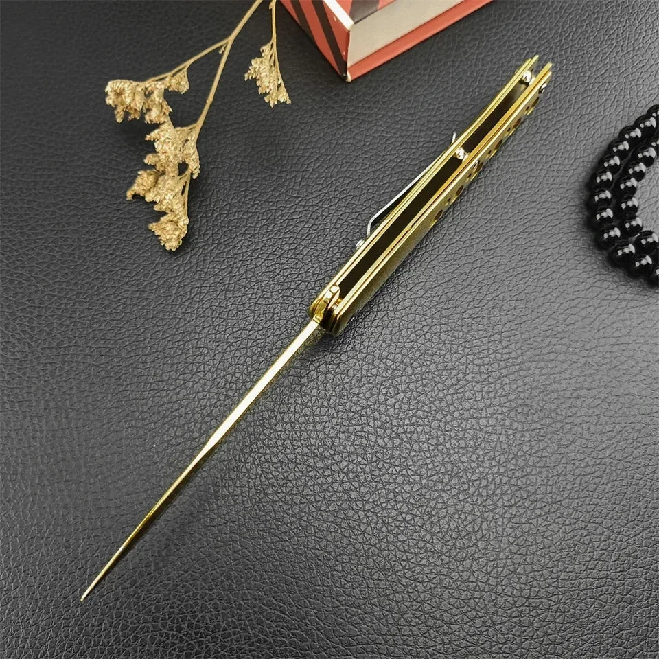 Golden M10 Folding Knife 440C Blade Tactical EDC Camping Pocket Knife